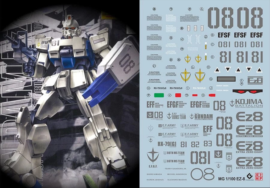 E39 MG Gundam EZ-8 Decal Sheet 3 E39 MG Gundam EZ-8 Decal Sheet