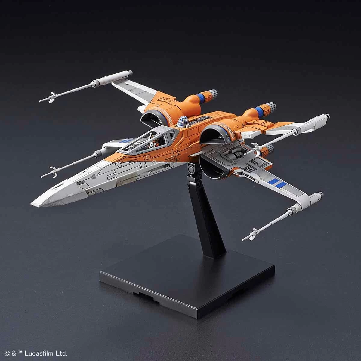 Bandai Star Wars The Rise Of Skywalker Poe's X-Wing Fighter 1/72 Scale Model Kit 5 Bandai Star Wars The Rise Of Skywalker Poe's X-Wing Fighter 1/72 Scale Model Kit - Image 3