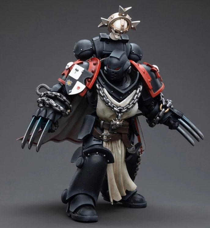 Warhammer 40K Black Templars Primaris Sword Brethren Alberic 1/18 Scale Figure 6 Warhammer 40K Black Templars Primaris Sword Brethren Alberic 1/18 Scale Figure - Image 4