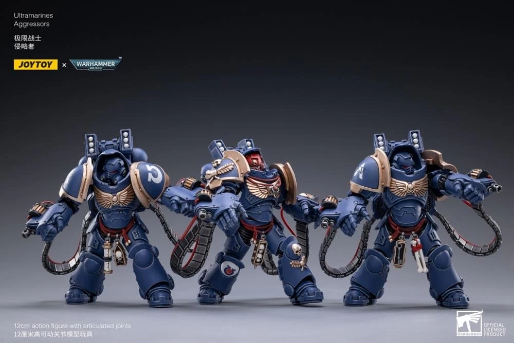Warhammer 40K Ultramarines Aggressors 1/18 Scale Figure Set 4 Warhammer 40K Ultramarines Aggressors 1/18 Scale Figure Set - Image 2