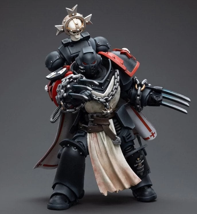 Warhammer 40K Black Templars Primaris Sword Brethren Alberic 1/18 Scale Figure 8 Warhammer 40K Black Templars Primaris Sword Brethren Alberic 1/18 Scale Figure - Image 6