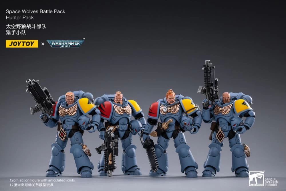 Warhammer 40K Space Wolves Battle Pack Box Of 4 1/18 Scale Figures 13 Warhammer 40K Space Wolves Battle Pack Box Of 4 1/18 Scale Figures - Image 11