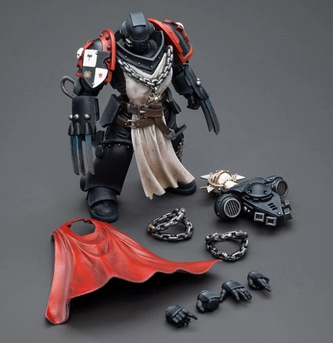Warhammer 40K Black Templars Primaris Sword Brethren Alberic 1/18 Scale Figure 10 Warhammer 40K Black Templars Primaris Sword Brethren Alberic 1/18 Scale Figure - Image 8